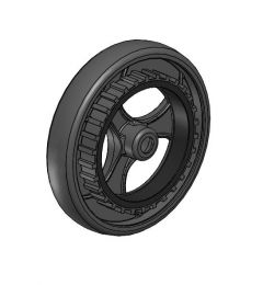 Grip rear wheel, black, 1 pc